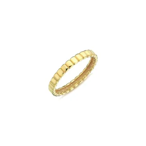 9K Yellow Gold Ribbed Ring Modern Design for Stylish Women