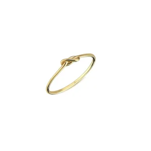 9K Yellow Gold Knot Ring Stylish Design Elegant Contemporary Jewelry