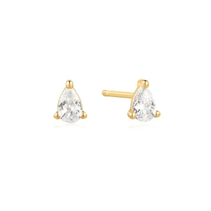Ania Haie Gold Pear Stud Earrings Trendy Affordable Luxury Jewelry