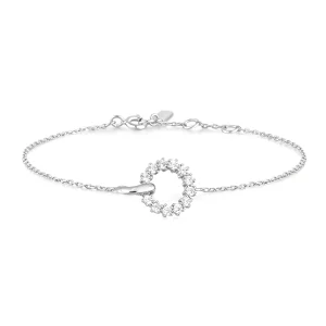 Ania Haie Silver Pave Bracelet Trendy Interlinked Circles Design