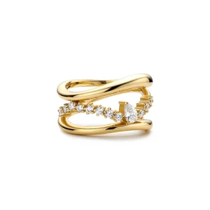 Ania Haie Gold Sparkle Ring Trendy Affordable Statement Jewelry
