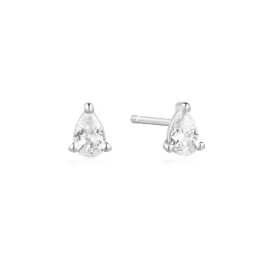 Ania Haie Silver Pear Stud Earrings Modern Trendy Affordable Jewelry