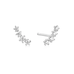 Ania Haie Silver Sparkle Climber Studs Luxury Affordable Earrings