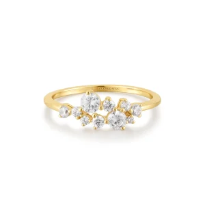 Ania Haie Gold Flower Cluster Ring Sparkles With Modern Elegance