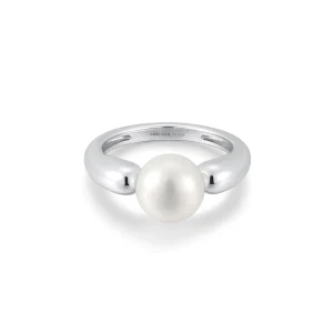 Ania Haie Silver Freshwater Pearl Ring Modern Affordable Luxury