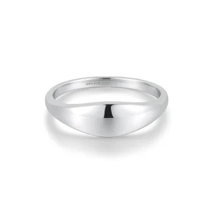 Ania Haie Silver Dome Ring Modern Statement Luxury Jewellery For Women