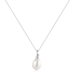 Ania Haie Silver Freshwater Pearl Necklace Elegant Modern Design