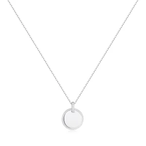 Ania Haie Silver Disc Pendant Necklace Modern Trendy Statement Jewelry