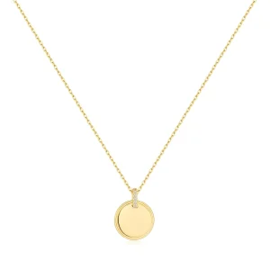 Ania Haie Gold Disc Pendant Necklace Elegant Trendy Jewelry Gift