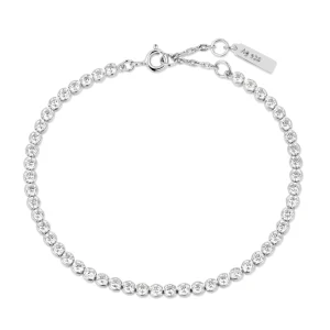 Ania Haie Silver Bezel Set Bracelet Modern Chic Luxury Jewelry