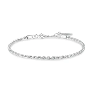 Ania Haie Silver Rope Twist Bracelet Modern Fashion Statement Jewelry