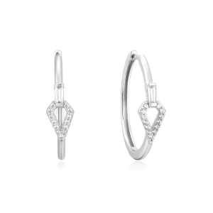 Ania Haie Silver Cubic Zirconia Hoops Modern Affordable Jewelry