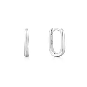 Ania Haie Silver Oval Huggies Trendy Affordable Women's Earrings