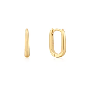 Ania Haie Gold Oval Huggies Trendy Affordable Luxury Earrings