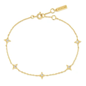 Ania Haie Gold Stars Bracelet 14kt Gold Plated Shimmer Design