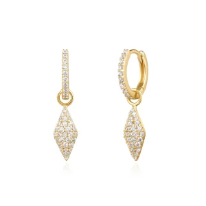 Ania Haie Gold Pave Huggies Earrings with Sparkling Zirconia Shine