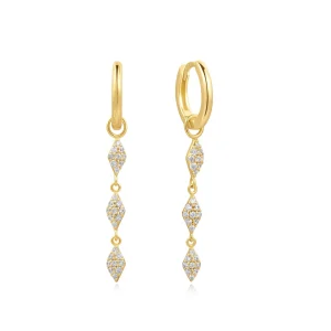 Ania Haie Gold Pave Huggie Earrings With Dazzling CZ Sparkle
