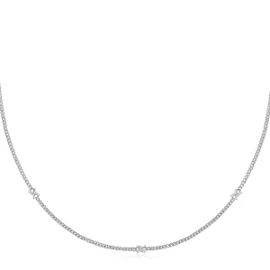 Ania Haie Silver Cross Station Necklace Classic Sterling Silver Shine