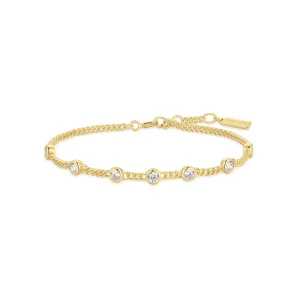 Gold Multi Station Chain Bracelet Elegant Layered Ania Haie Jewelry
