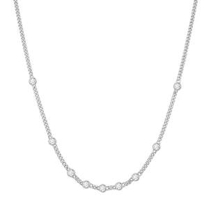 Silver Multi Station Necklace for Women Elegant Layered Jewelry