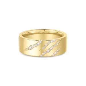 Ania Haie Gold Tiger Stripe Band Ring for Confident Women
