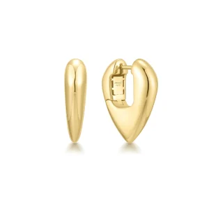 Ania Haie Gold Shield Hoop Earrings Bold Statement Jewelry for Women