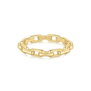 Ania Haie Gold Paper Clip Link Ring Bold Stackable Jewelry