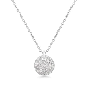 Ania Haie Silver Pave Disc Necklace Modern Luxury Affordable Jewelry