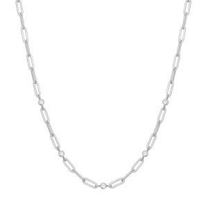 Ania Haie Silver Paper Clip Chain Necklace Modern Trendy Design