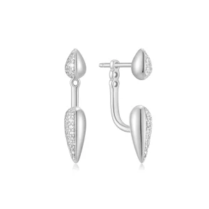 Silver Sparkling Puffy Spike Ear Jackets Modern Trendy Jewelry