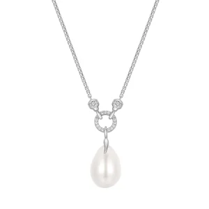 Ania Haie Silver Pearl Pendant Necklace Modern Trendy Statement Jewelry