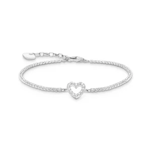 THOMAS SABO Tennis Bracelet Heart with stones