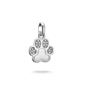 THOMAS SABO Connect Charm paw with stones silver