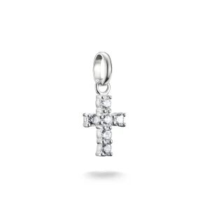THOMAS SABO Connect Charm cross with white stones