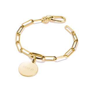 THOMAS SABO Connect Charm bracelet Paperclip Gold