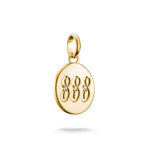THOMAS SABO Connect Charm angel number 888 with stones Gold