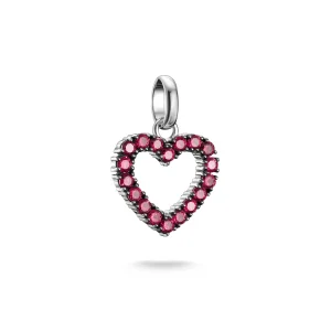 THOMAS SABO Connect Charm heart with red stones