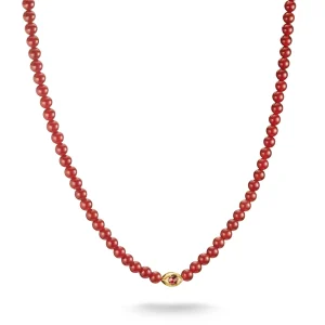 THOMAS SABO Elyndra Necklace with Red Agate Beads