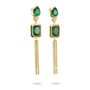 THOMAS SABO Earrings with Green Stones