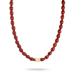 THOMAS SABO Elyndra Necklace with Red Agate Beads