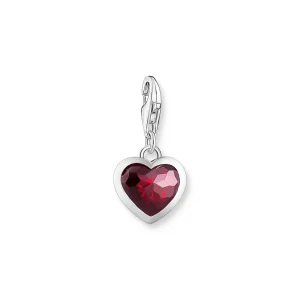 THOMAS SABO Charm Pendant Red Stone in Heart-Shape