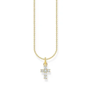 THOMAS SABO Cross pendant necklace with white zirconia