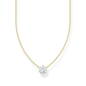 THOMAS SABO Necklace with white zirconia pendant - gold