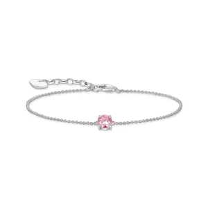 THOMAS SABO Bracelet with pink zirconia pendant