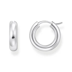 THOMAS SABO Large Hoop earrings chunky design silver