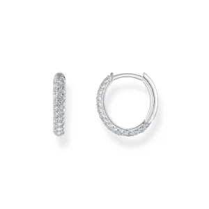 THOMAS SABO Hoop earrings with white zirconia pavÃÂ©