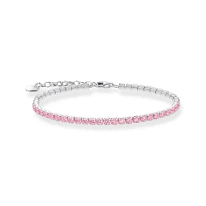 THOMAS SABO Tennis bracelet with pink zirconia
