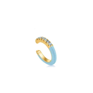Ania Haie Powder Blue Enamel Gold Ear Cuff