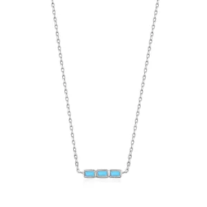 Ania Haie Turquoise Silver Bar Necklace