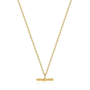 Ania Haie Gold Rope T-Bar Necklace